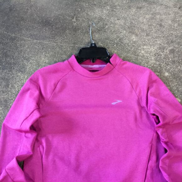 Brooks Sweatshirt Womens S Pink Crop Pullover Athleisure Pockets Stretch - Picture 2 of 8